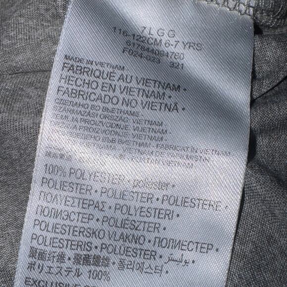 Nike Gray with black Logo shirt kids Size 7 - Picture 4 of 5